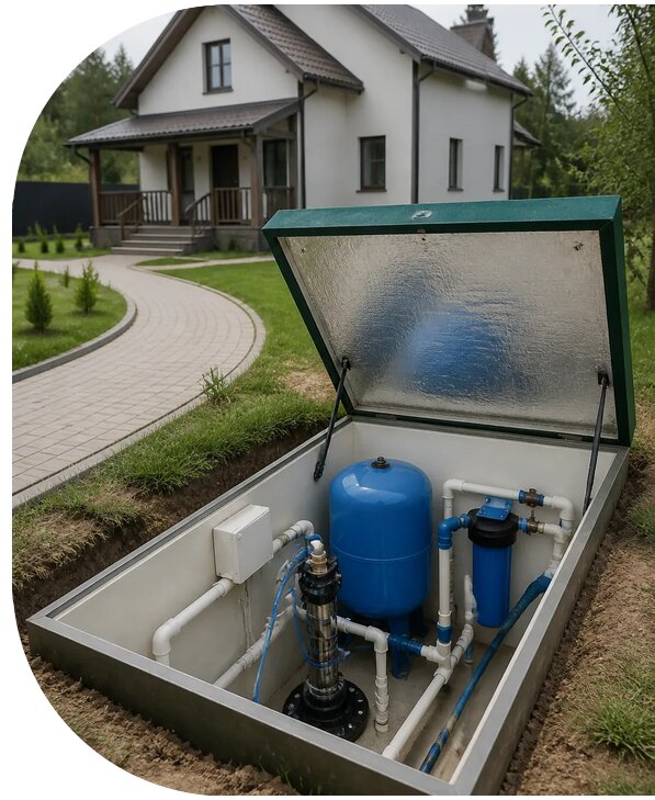 Автономное водоснабжение дома в Барабинске от 152355 р. | АПаруса-Ббн